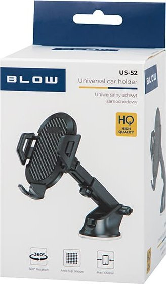 Mbajtës makine për telefon Blow US-52, universal, rrotullim 360°, i zi