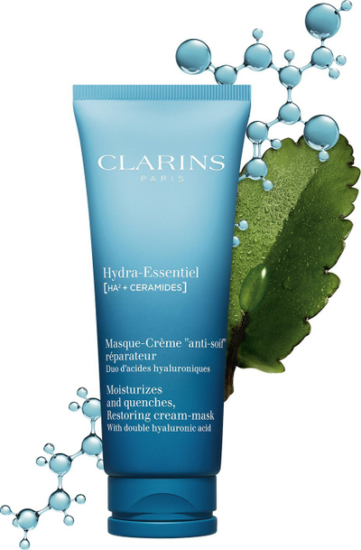 Маска за лице Clarins Hydra Essentiel, длабока хидратација, за сува кожа, без боја
