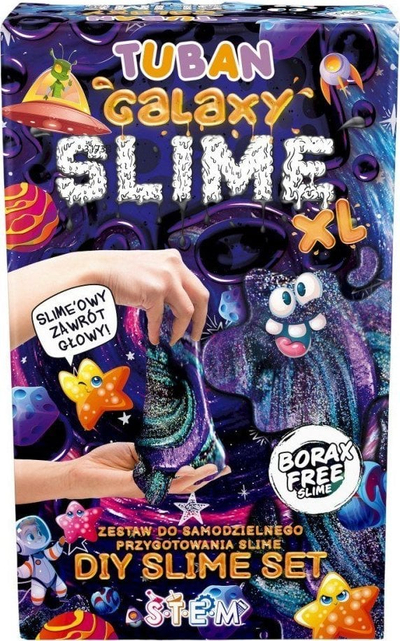 Сет слајм TUBAN Slime DIY Galaxy XL, галактички ефект, со неонски сјај