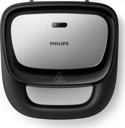 Toster sanduiçësh Philips HD2350/80, 3 në 1, pllaka të ndërrojshme, i zi