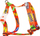 Shtrëngojse qeni Matteo Guard LED Harness, 25mm, me LED, graffiti i kuq