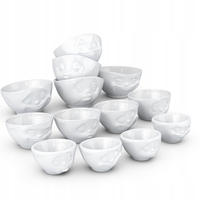 Tas porcelani TASSEN White Grinning Bowl, tas fytyrë, i bardhë