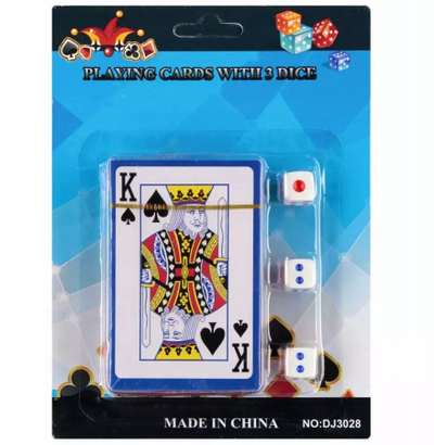 Set letra bixhozi me zare Mega Creative Playing Cards With Dice