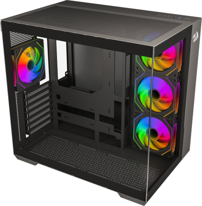Kasë Redragon EVO ARGB, e zezë