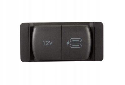 Prizë karikimi Scanstrut Flip Pro Multi, dy porta USB C, dalje 12V, e zezë