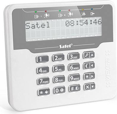 Tastierë alarmi Satel Versa LCDM, ekran LCD, me ndriçim, e bardhë
