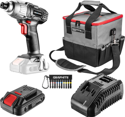 Set veglash me bateri Graphite Power Tool 58G012 S15, 18V, 5 pjesë, me çantë
