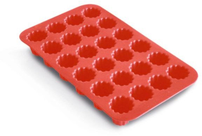 Tepsi mini cupcake Juliette, 24 vende, silikon, e kuqe