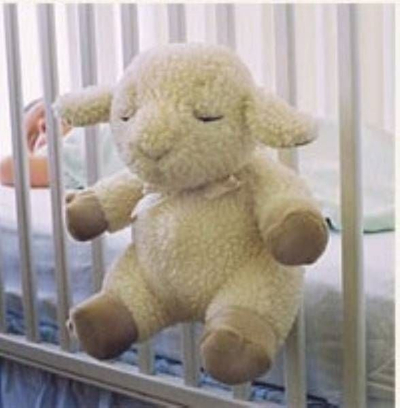 Lodër pelushi me zhurma Cloud B Sleep Sheep, makinë zëri me ninulla, multifarbe