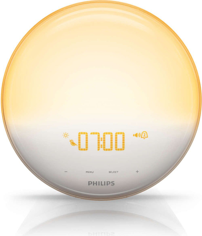 Ora alarmi Philips Wake up Light HF3531/01, dritë natyrale, 7 tinguj natyralë, e bardhë