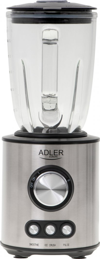 Blenderi Adler AD 4078, 800W, 1.5L, me kavanoz qelqi, ngjyrë e argjendtë