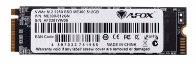 SSD Afox ME300-512GN M.2 NVMe, 512GB, 1.7 GB/s