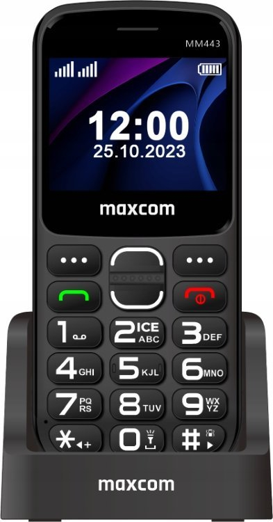 Телефон Maxcom MM 443, 4G, Dual SIM, црн