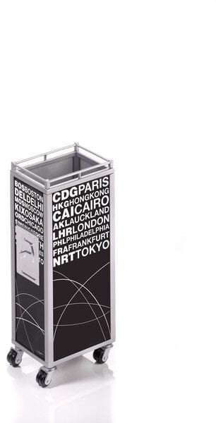 Organizues lapsash Troika Mini Trolley PHO07 BK, metal, i zi dhe i bardhë