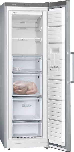 Ngrirës vertikal Siemens GS36NVIEP, 242L, NoFrost, inoks