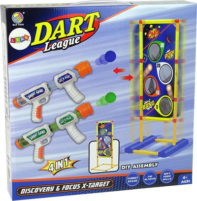 Lojë shkathtësie Leantoys Dexterity Game Target Throw, set 4 në 1, me qese dhe toptha, shumëngjyrëshe