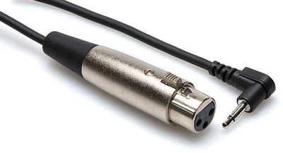 Kabllo audio Hosa XVM-305F, XLR3F në 3.5 mm TS, 1.5 m, e zezë