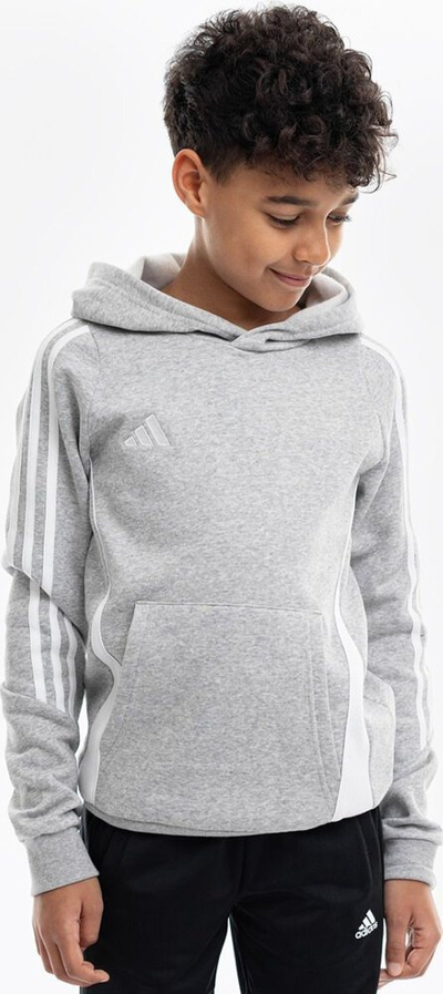 Bluzë me kapuç adidas Tiro 24 Hooded Sweat Jr IR7505, për fëmijë, gri