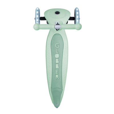 Trotinet Globber Primo Foldable Lights Ecologic Jr, 3 rrota, me drita LED, jeshil