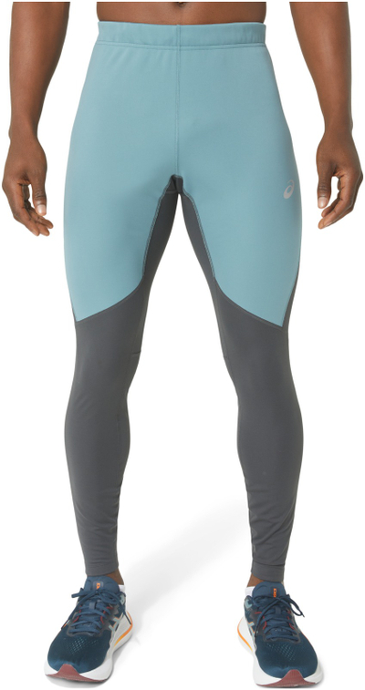 Leggins vrapimi ASICS Winter Run Men, termike, për meshkuj, gri kaltëroshe