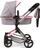 Karrocë lodër për kukulla Bayer City Baby Doll Pram, dorezë e rregullueshme, palosëse, gri
