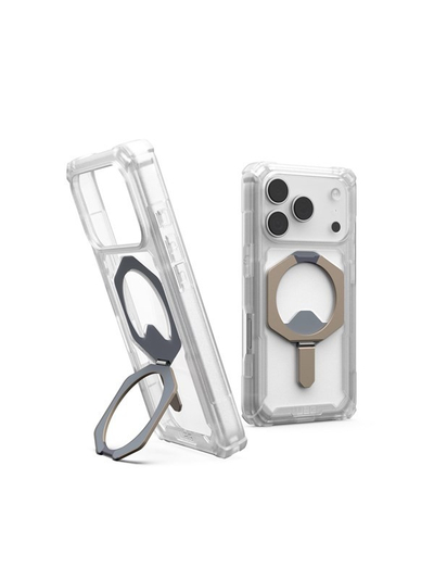Maskë mbrojtëse UAG Plasma XTE MagSafe për iPhone 17 Pro, transparente me titanum
