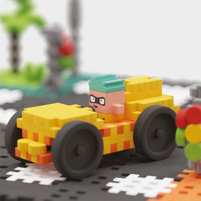 Set ndërtimi Marioinex Mini Waffle City Street, 280 elemente, me figura, shumëngjyrësh