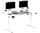 Tavolinë gaming Ultradesk Highlander XXL, me lartësi elektrike, 160cm, e bardhë