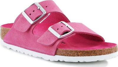 Sandale Birkenstock Arizona BS W 0552683, Birko Flor, shollë kork-lateks, të bardha