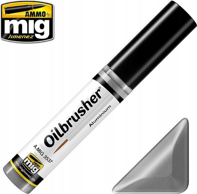 Bojë vaji Vallejo Ammo Oilbrusher Aluminium, 10ml, ngjyrë alumini