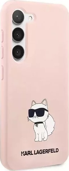 Kapak telefoni Karl Lagerfeld KLHCS23SSNCHBCP, për Samsung Galaxy S23, silikon, Choupette, rozë