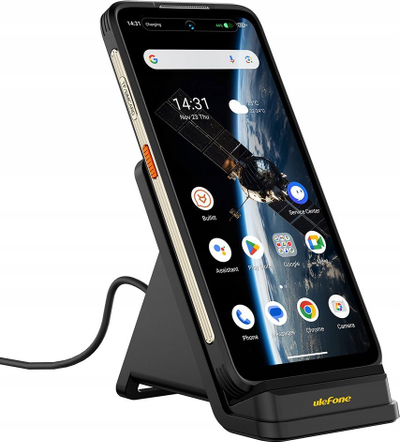 Безжичен полнач UleFone 50W, држач, црн