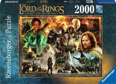 Puzzle Jigsaw The Lord of the Rings The Return of the King, 2000 copa, shumëngjyrësh