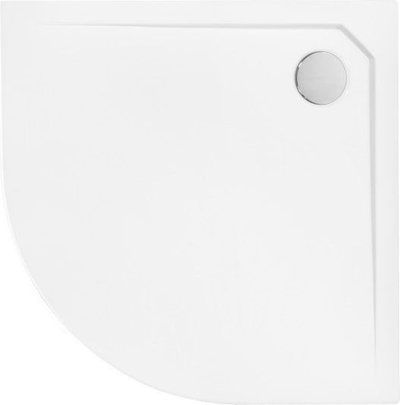 Полукружна туш-када Besco Acro Ultraslim, 90 cm, бела