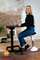 Tavolinë ergonomike SUN FLEX EASYDESK PRO, rregullim lartësie me gaz, kënd 0° 90°, e zezë