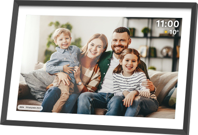 Frame digjitale fotosh Kruger &amp; Matz KM1103, 10.1", WiFi Frameo, Ambilight, e zezë