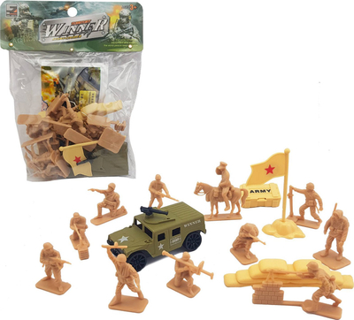 Set lodrash ushtarake Military Set Soldiers MIX, figura ushtarësh, ngjyra përziere