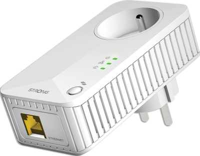 Powerline адаптер Strong Powerline 600 Kit, 600Mb, сет со 2 парчиња, бел