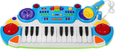 Pianino muzikore për kalamoj Little Piano, tastierë me daulle e mikrofon, me stul