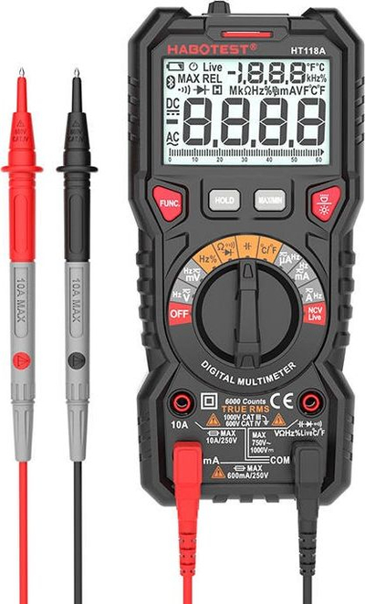 Multimetër dixhital Habotest HT118A, True RMS, NCV, me dritë