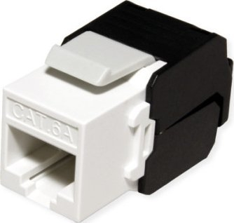 Keystone RJ45 Roline Cat.6a, pa ekranim, pa vegla, i bardhë