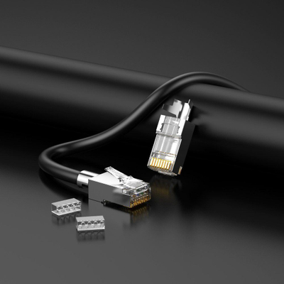 Konektor rrjeti Ugreen RJ45 8P8C, Cat 6A/7, set 10 copë, transparent