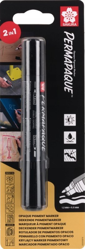 Marker Sakura Permapaque Double Tip, me dy maja, i zi