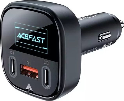 Karikues makine ACEFAST Ultimate, 100W, 2x USB C dhe USB A, me ekran OLED, i zi