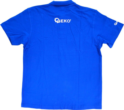 Bluzë polo Geko, pambuk 100%, mëngë të shkurtra, blu royal, M