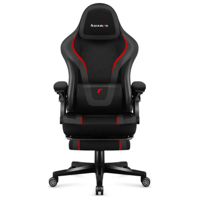 Karrige gaming Huzaro Force 4.6 Carbon, ergonomike, me mbajtëse për këmbët, e zezë