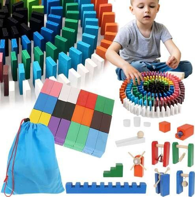 Lесни домино дрвена игра KRUZZEL, 407 парчиња, многуобојна