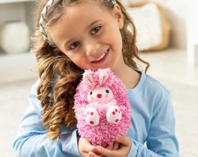 Lodër interaktive pellushi Epee Kulisie Pink Rabbit, me tinguj, reagim ndaj prekjeve, rozë