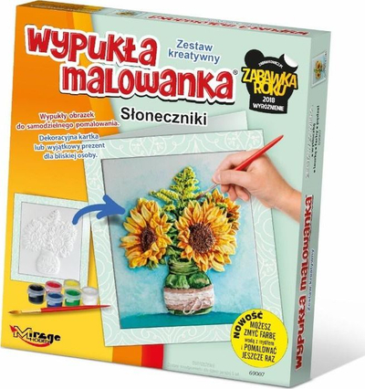 Сет за сликање Mirage Hobby Convex Painting Flowers Sunflowers, 3D слика, за деца 5+