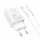 Karikues udhëtimi Hoco N71, 30W GaN, USB-C edhe USB-A, i bardhë